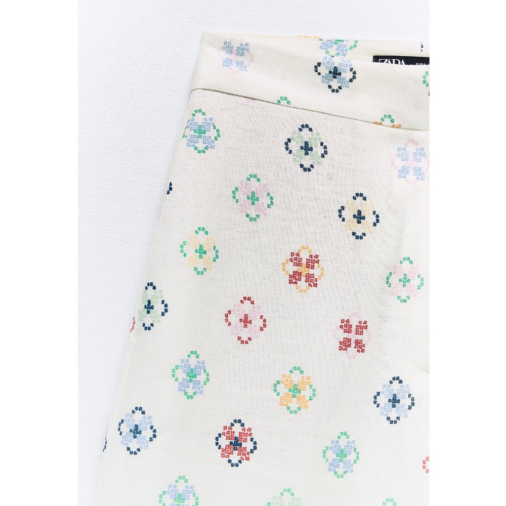 Zara PRINTED LINE BLEND CULOTTES - Picture 5 of 5